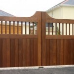 wooden driveway gate in Burbank