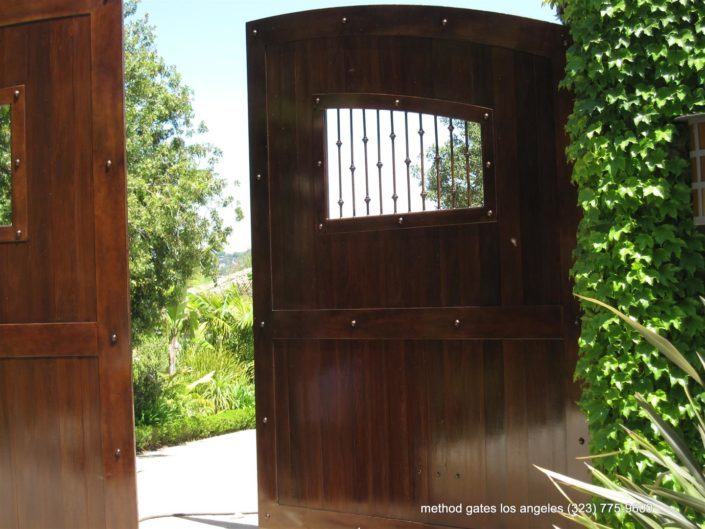 double sided wood gate