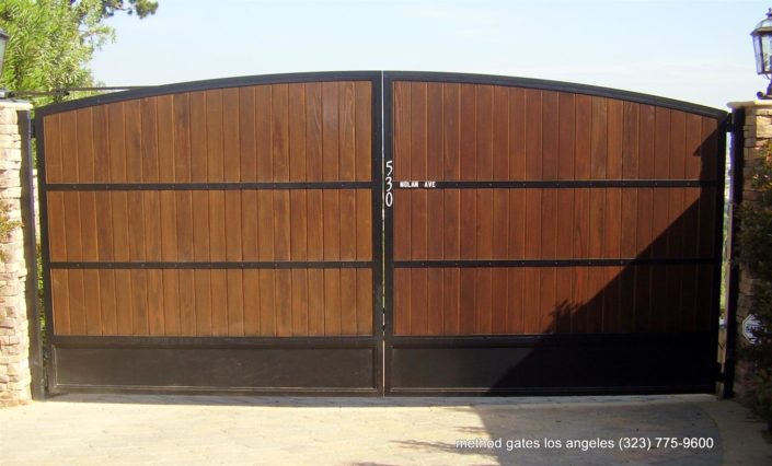 solid wooden gate