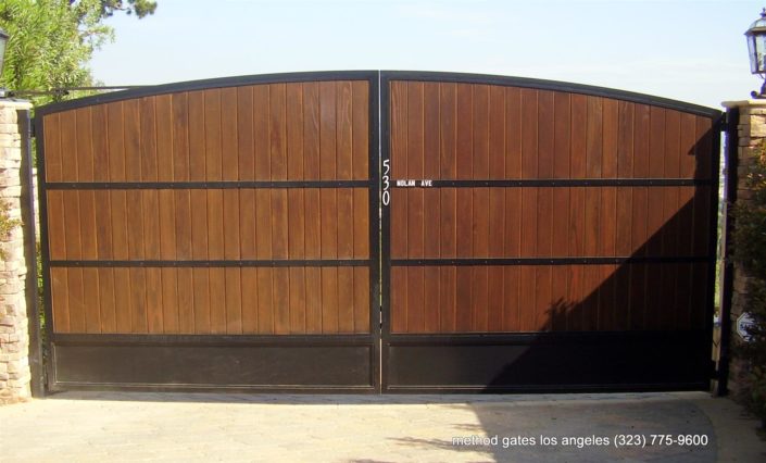 solid wooden gate