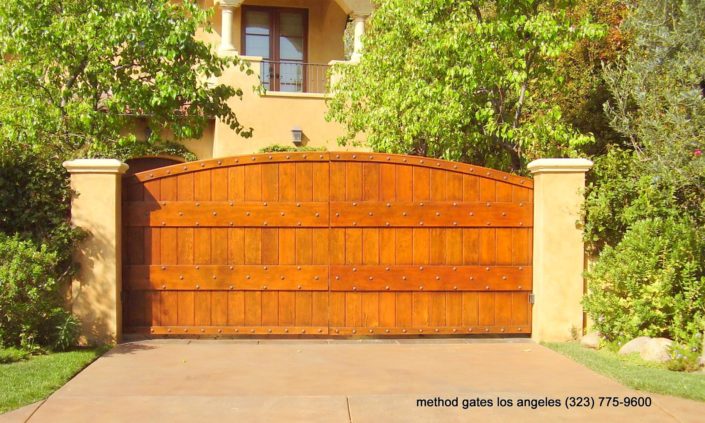 solid wooden gate