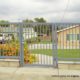 wrought iron fence with with entrance gate