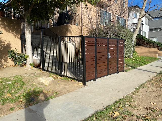 HOA gate project with fence