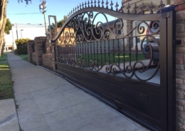 automatic sliding gate with hand forged ornamental design