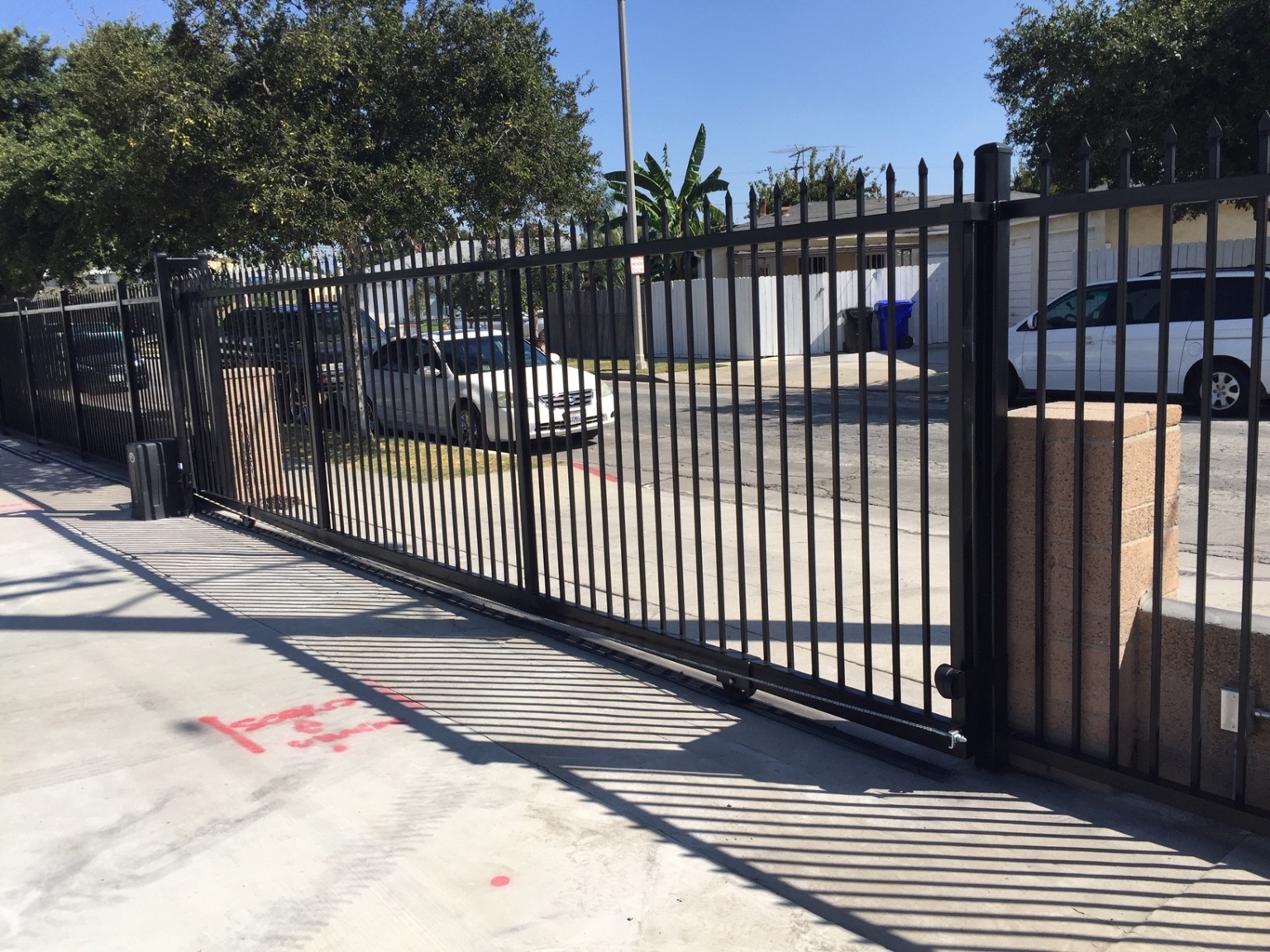 Commercial automatic gates for church parking lot