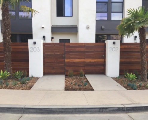 decorative fence and gate