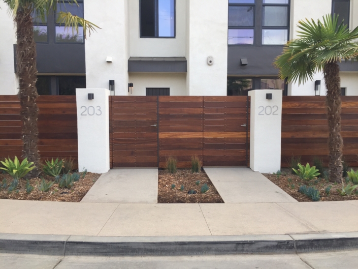 decorative fence and gate