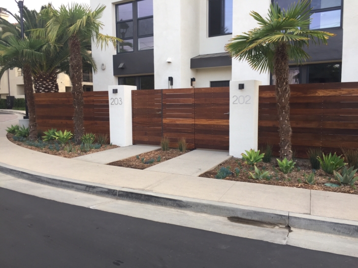 wood fence and gate