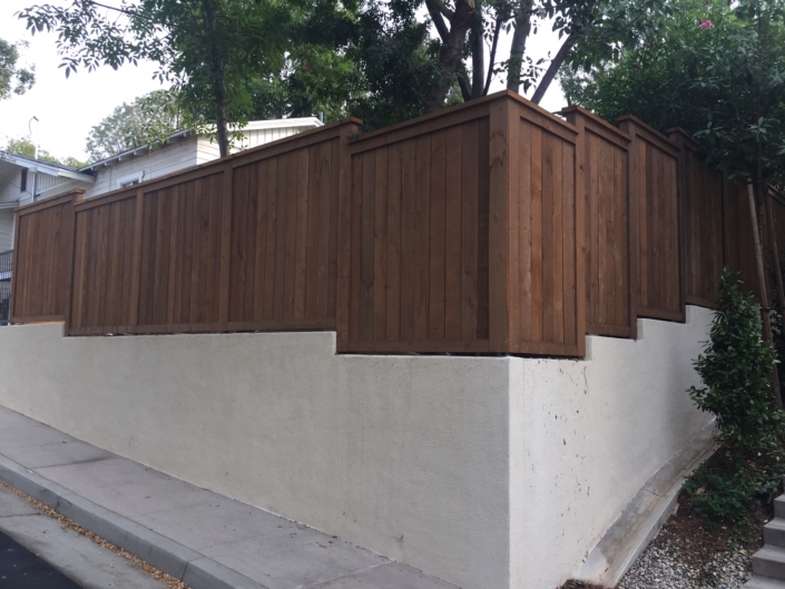 wood fence and gate