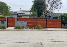 Electric driveway gates with solar panel