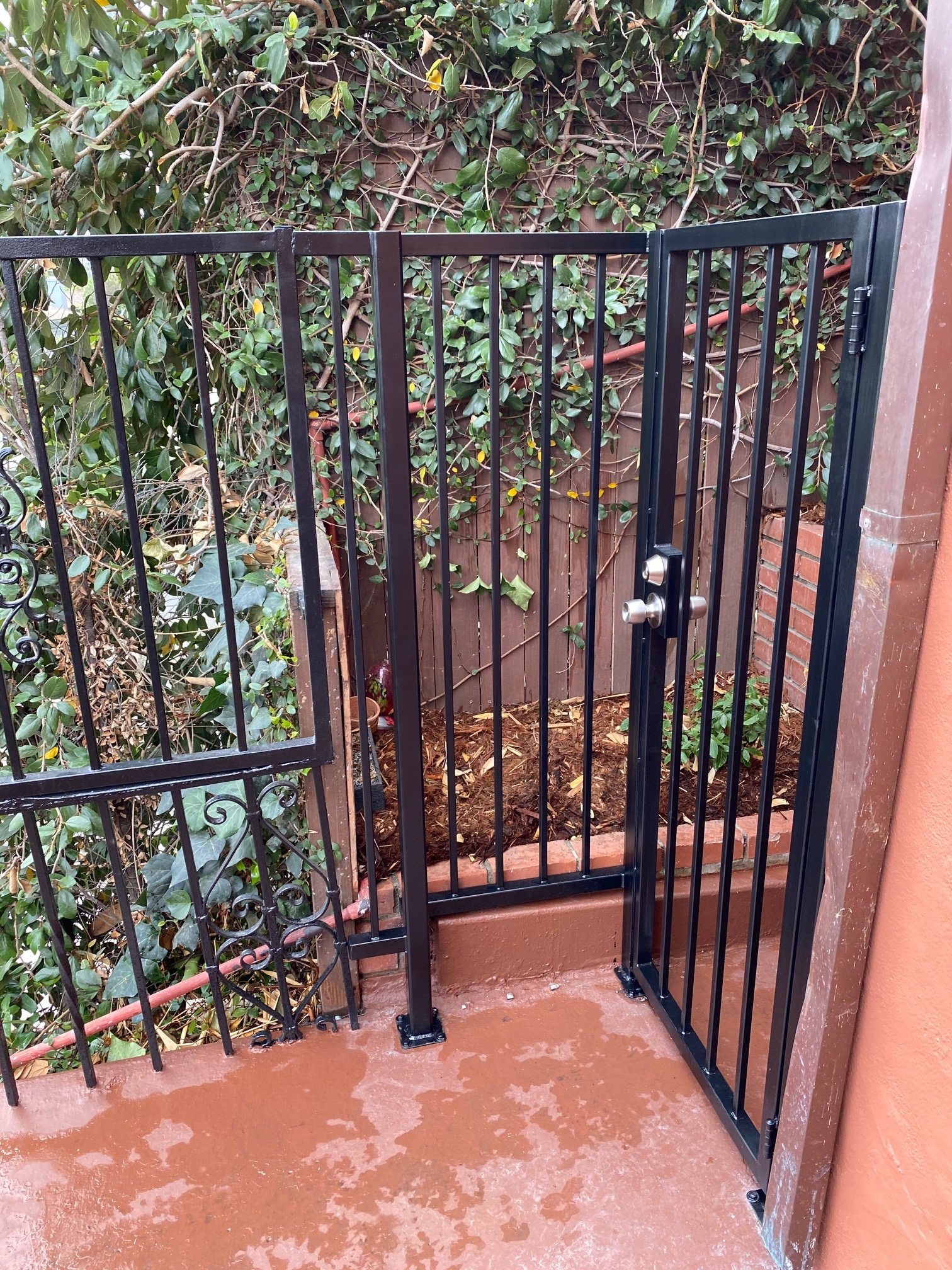 wrought iron sliding manual driveway gate